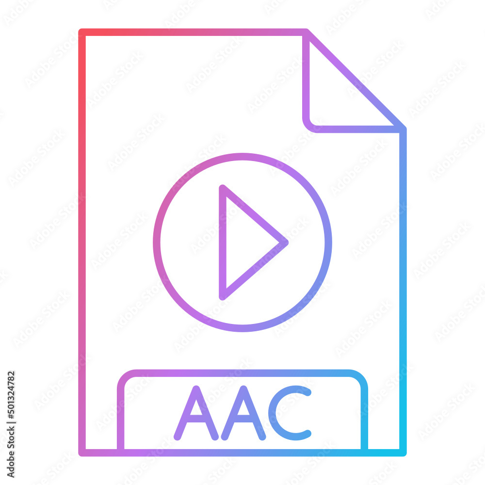 AAC File Format Icon Design AAC File Format Icon Design
