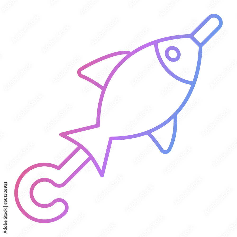 Fish Skewer Icon Design Fish Skewer Icon Design