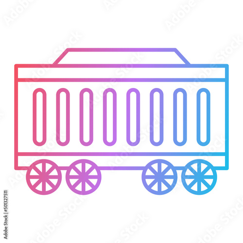 Railway Carriage Icon Design