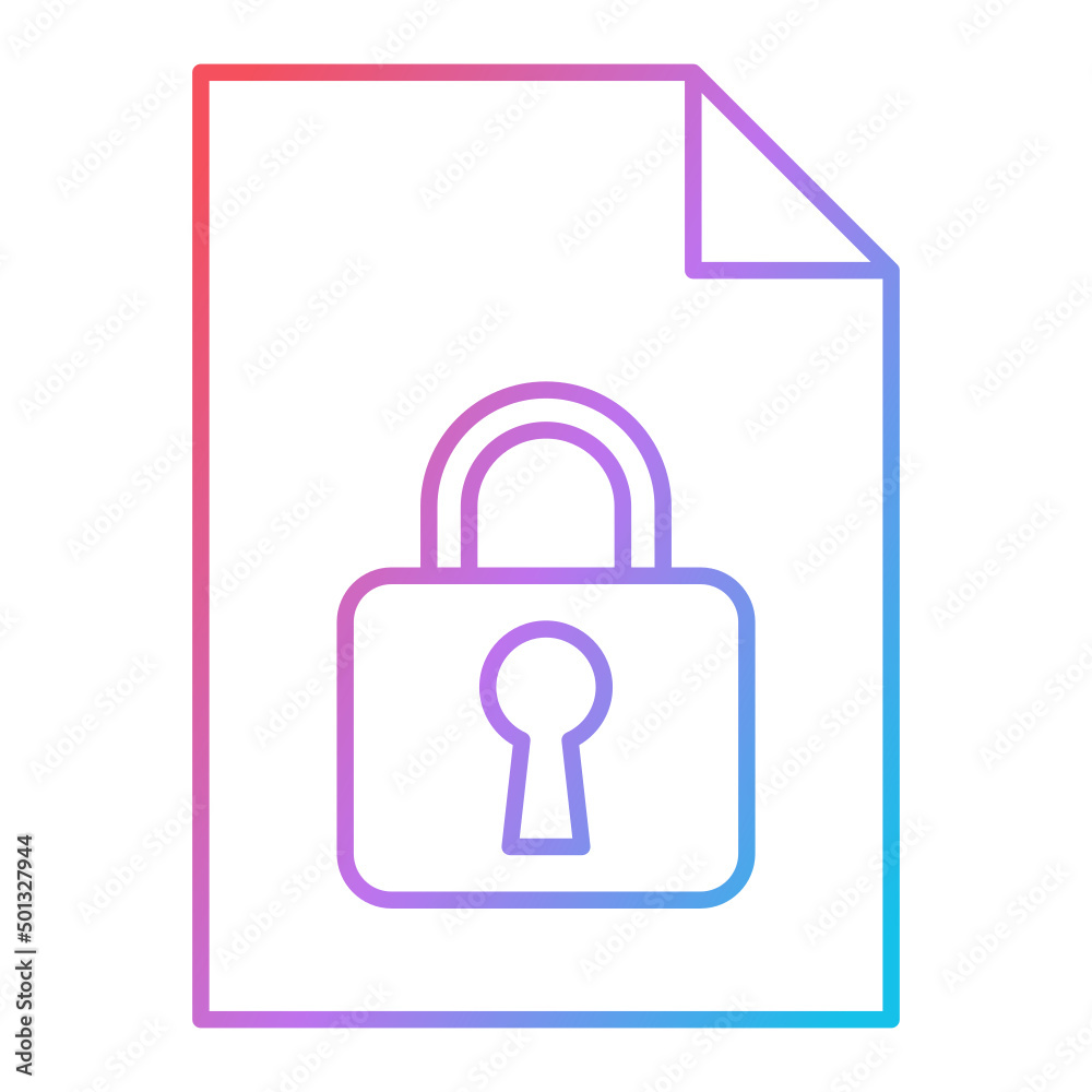 Document Lock Icon Design Document Lock Icon Design