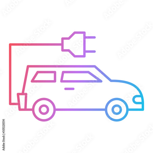 Electric Car Icon Design