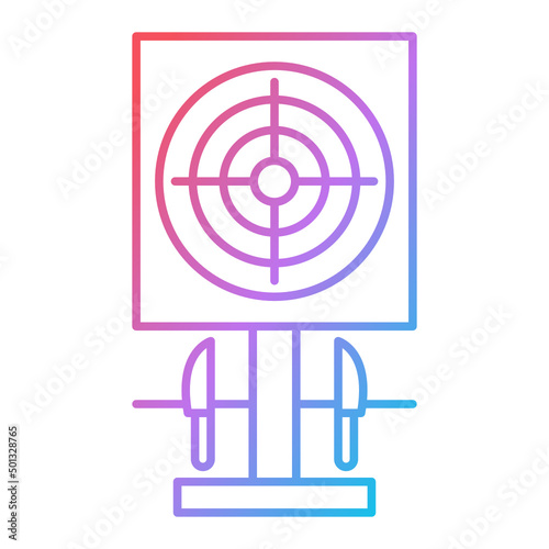 Knife Throwing Icon Design