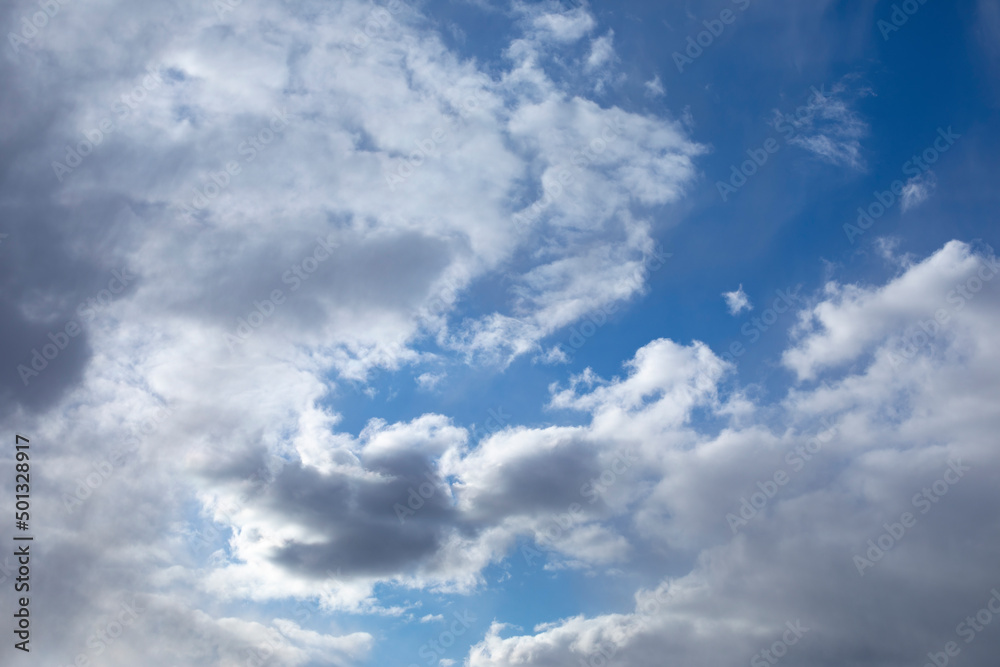 Beautiful clear blue sky with clouds, empty background with sky cloudscape Beautiful clear blue sky with clouds, empty background with sky cloudscape