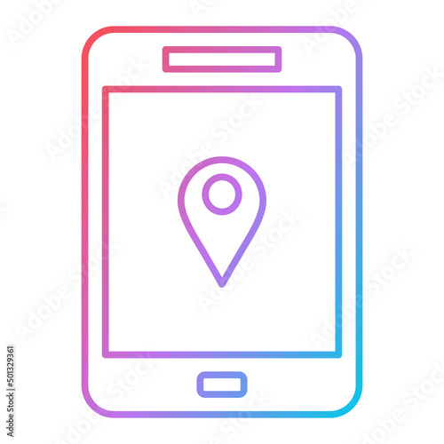 Tablet Map Icon Design