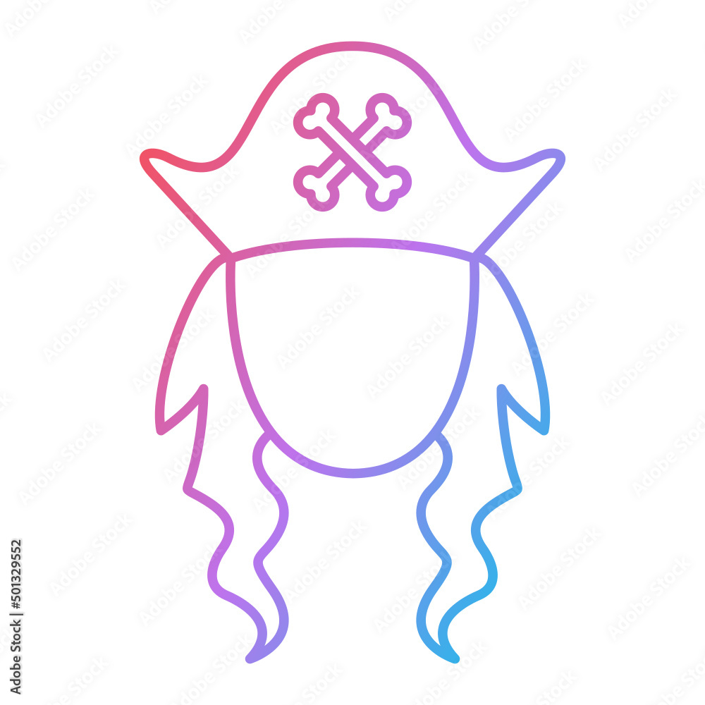 Fototapeta premium Lady pirate Icon Design