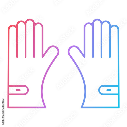 Fireproof Gloves Icon Design