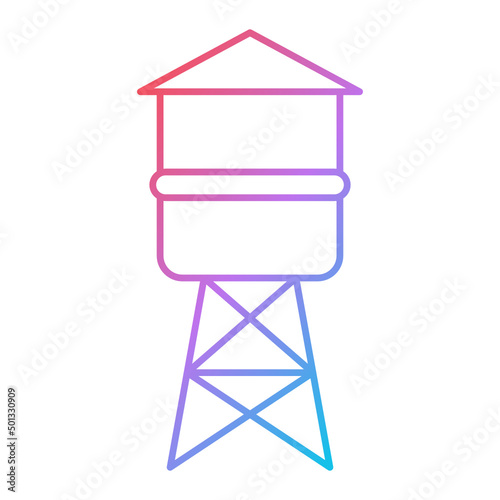 Water Tower Icon Design