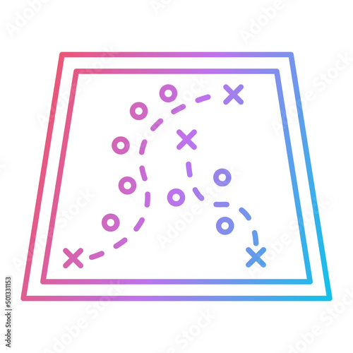 Hill Map Icon Design