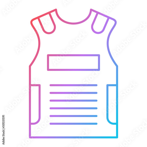 Bulletproof Vest Icon Design