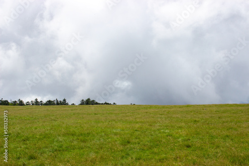 Pasture on the plateau with clouds in the background © Hokusai Design