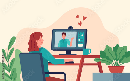 Online service for virtual relationship and dating app