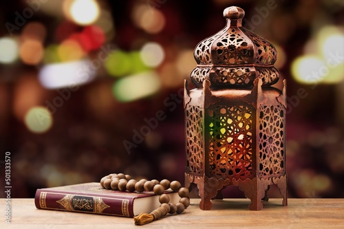 Ramadan Arabian  lantern  lit during. Ramadan time.