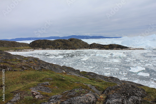 Impressive iceberg scenery at Ilulissat Fjord (horizontal), Ilulissat, Greenland