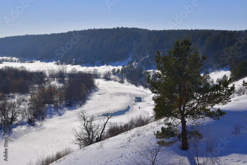 The Iren River in the lower reaches and the river valley in the Kungur region