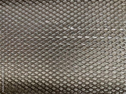 fine metallic grid in diamond shape