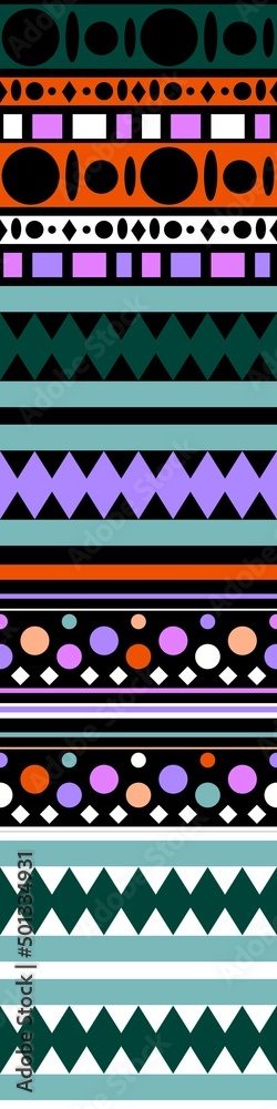 Fototapeta premium Abstract seamless geometric ethnic pattern for packaging and gifts and cards and linens and kids