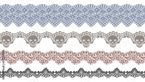 Set Of  Scallop Edge Lace Trims. 
