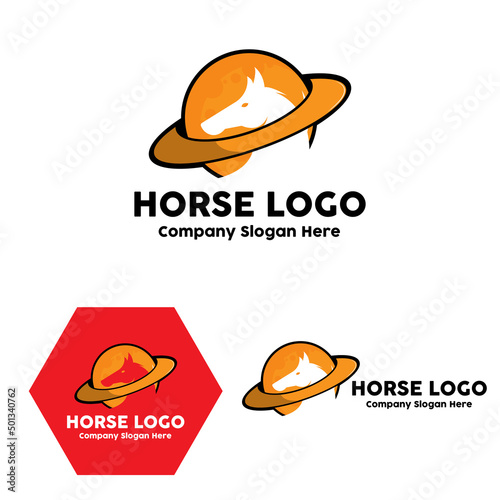 horse logo vector, world sporting event, speed racing, animal design illustration