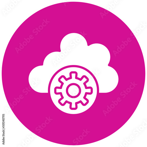 Vector Design Cloud Settings Icon Style