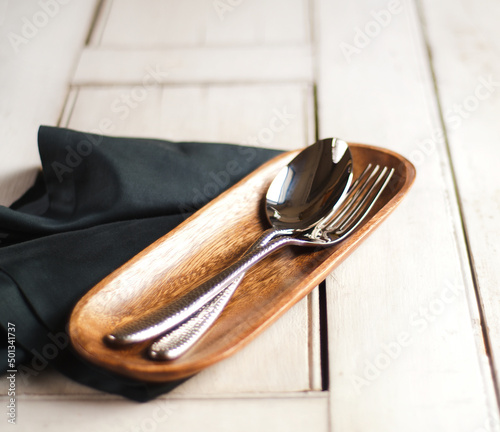 napkin and silverware photo