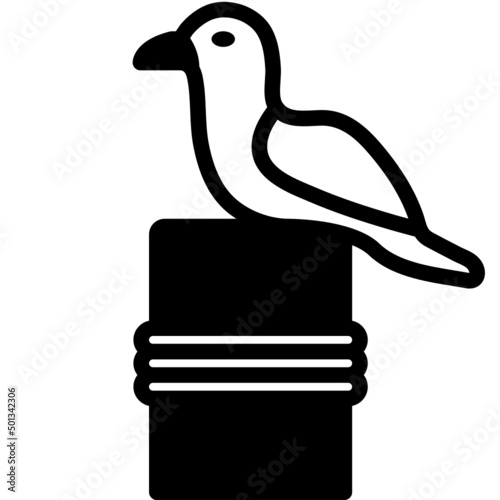 seagull solid line icon