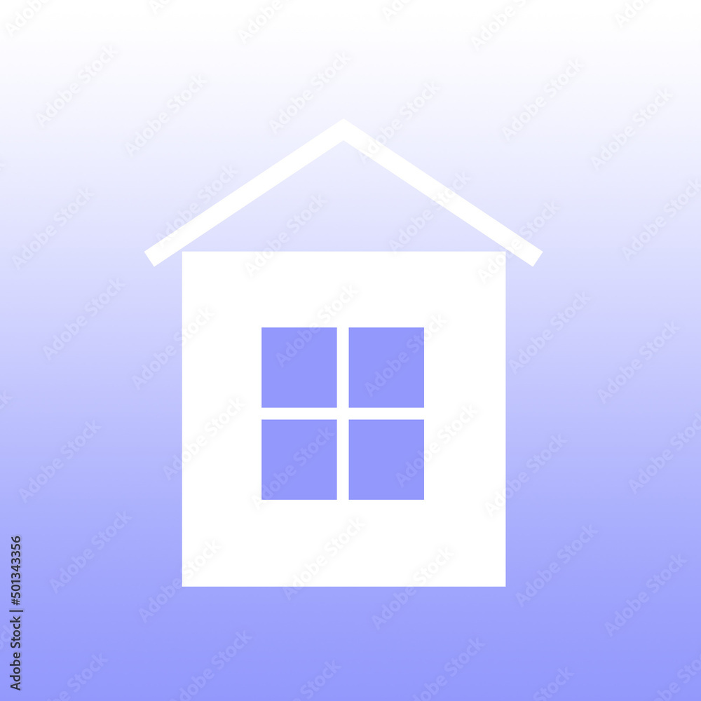 White house vector icon on blue background White house vector icon on blue background