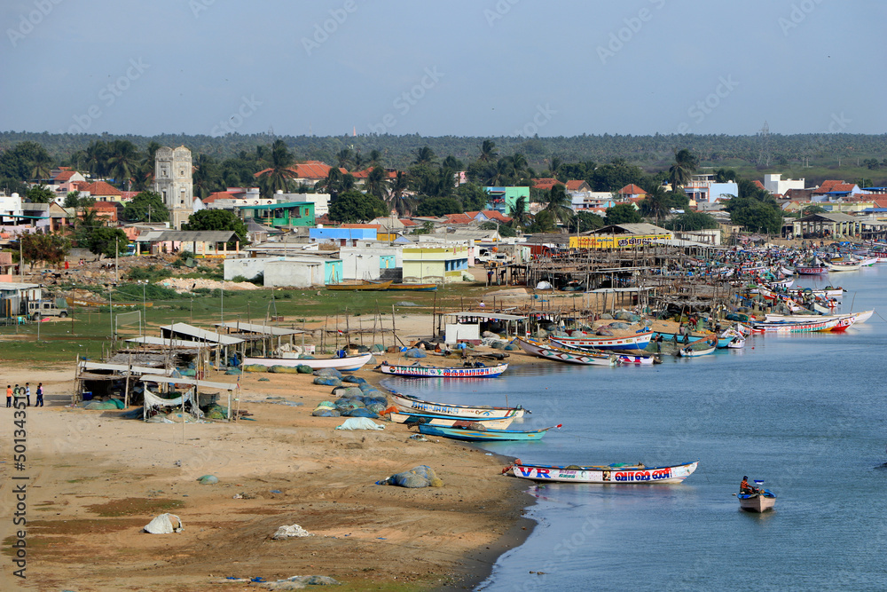 The fleet of the fisherman village, Bay of Bengal