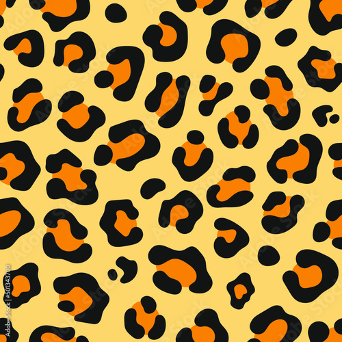 Leopard skin seamless background texture pattern