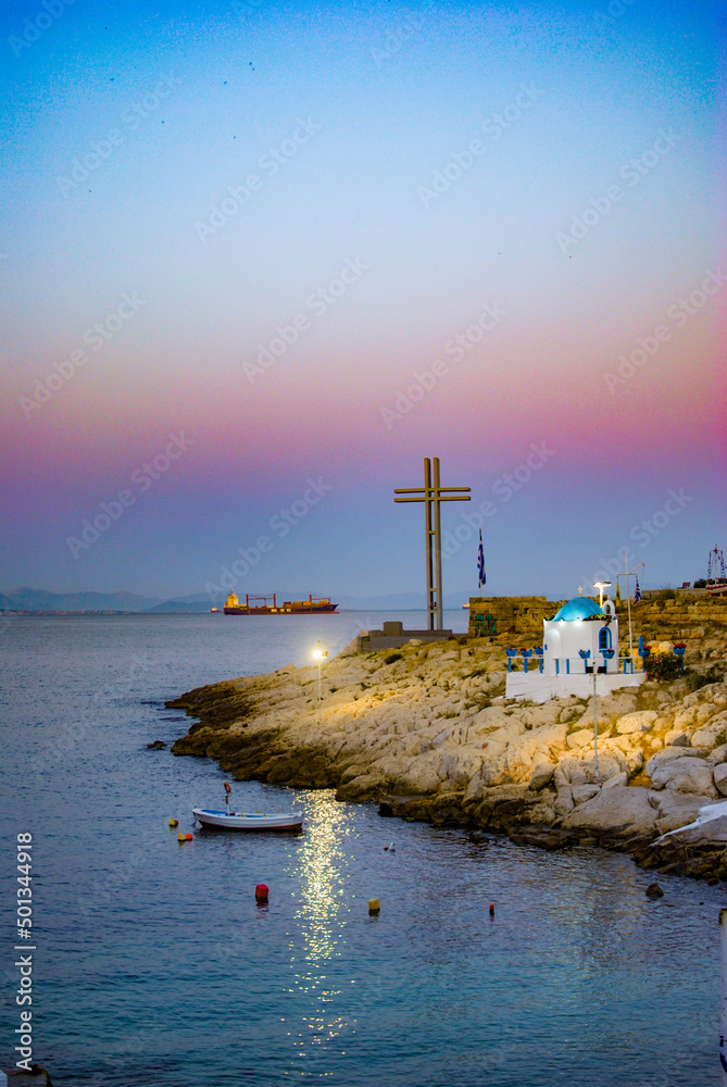 Fototapeta premium Dawn in Piraeus .