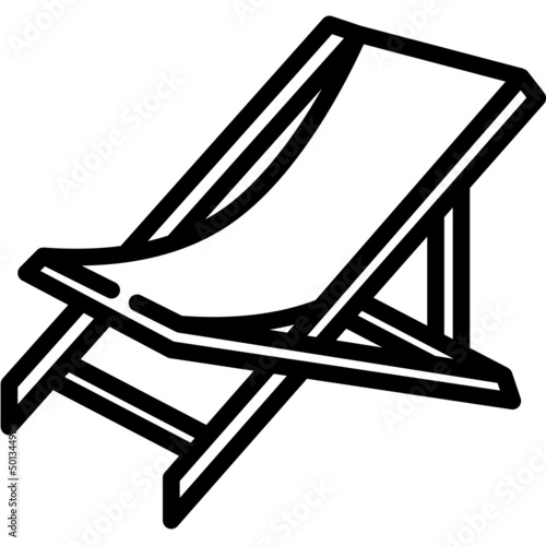 lounge chair line icon