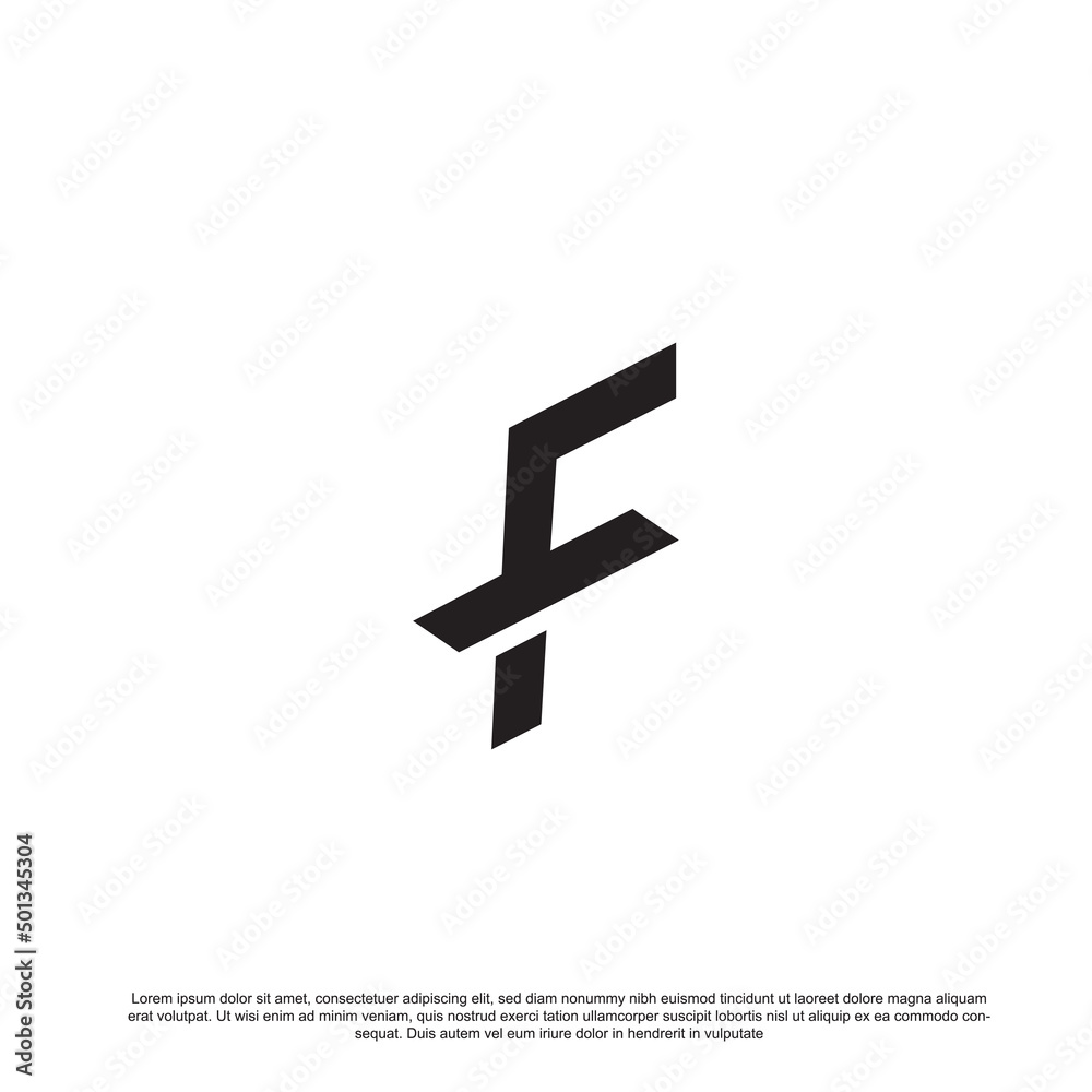 Simple letter F logo design vector Simple letter F logo design vector