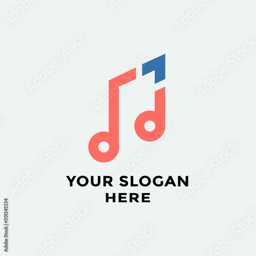 music logo design brand identity vector
