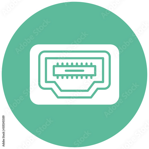 Vector Design Hdmi Port Icon Style