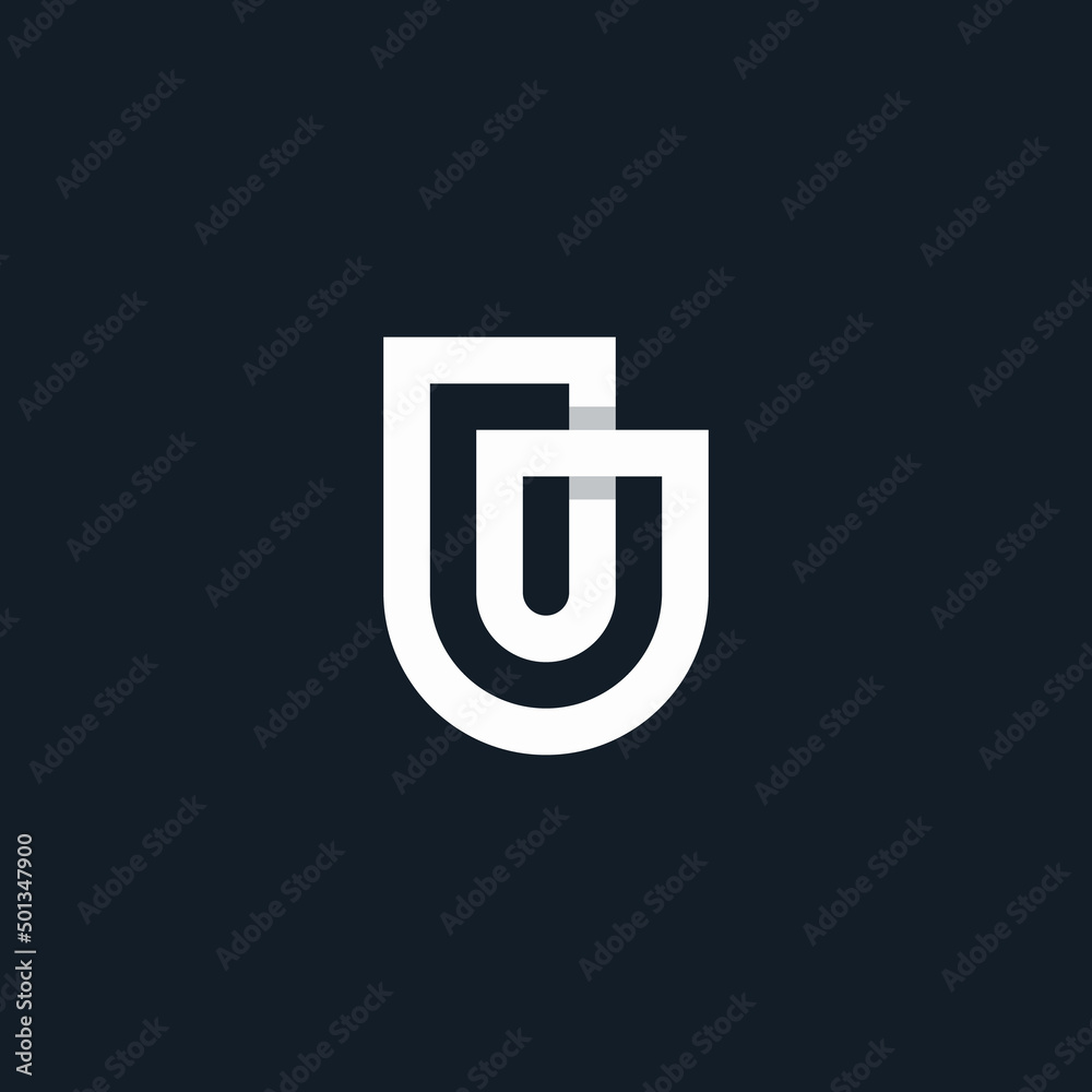 initial letter U line logo initial letter U line logo