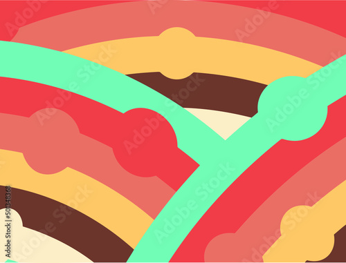 Simple background in the style of the 60s. Vector illustration in vintage colors