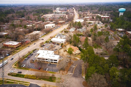 Drone view of Cary, North Carolina