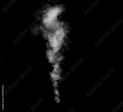 Abstract white puffs of smoke swirls overlay on black background pollution. Royalty high-quality free stock photo image of abstract smoke overlays on black background. White smoke explosion