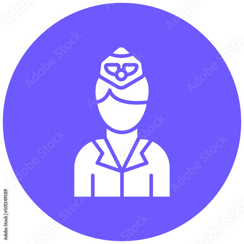 Vector Design Air Hostess Icon Style