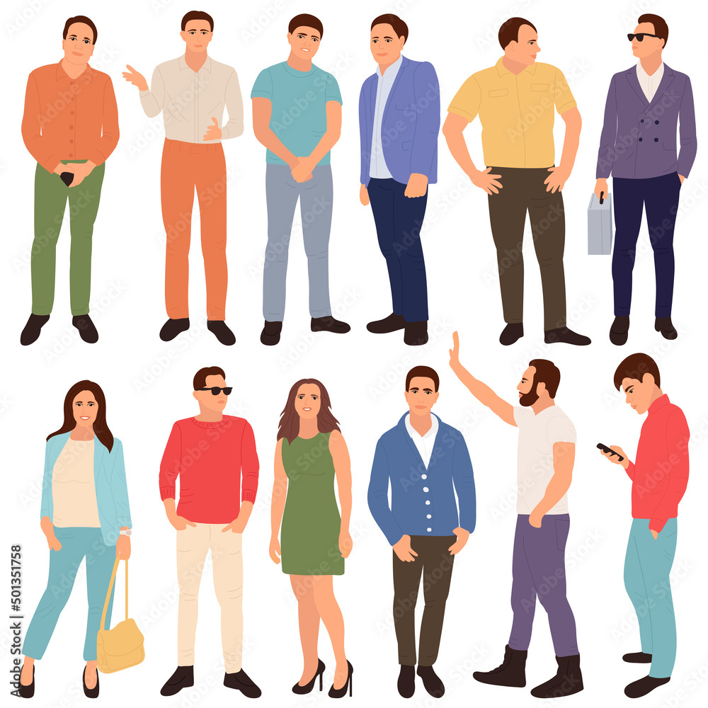 Obraz premium people flat design , isolated on white background, vector