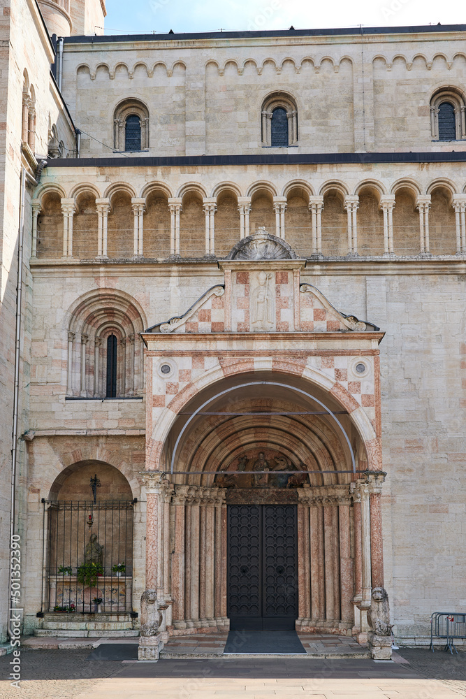 Entrance to the Trento Cathedral in Trento, Italy