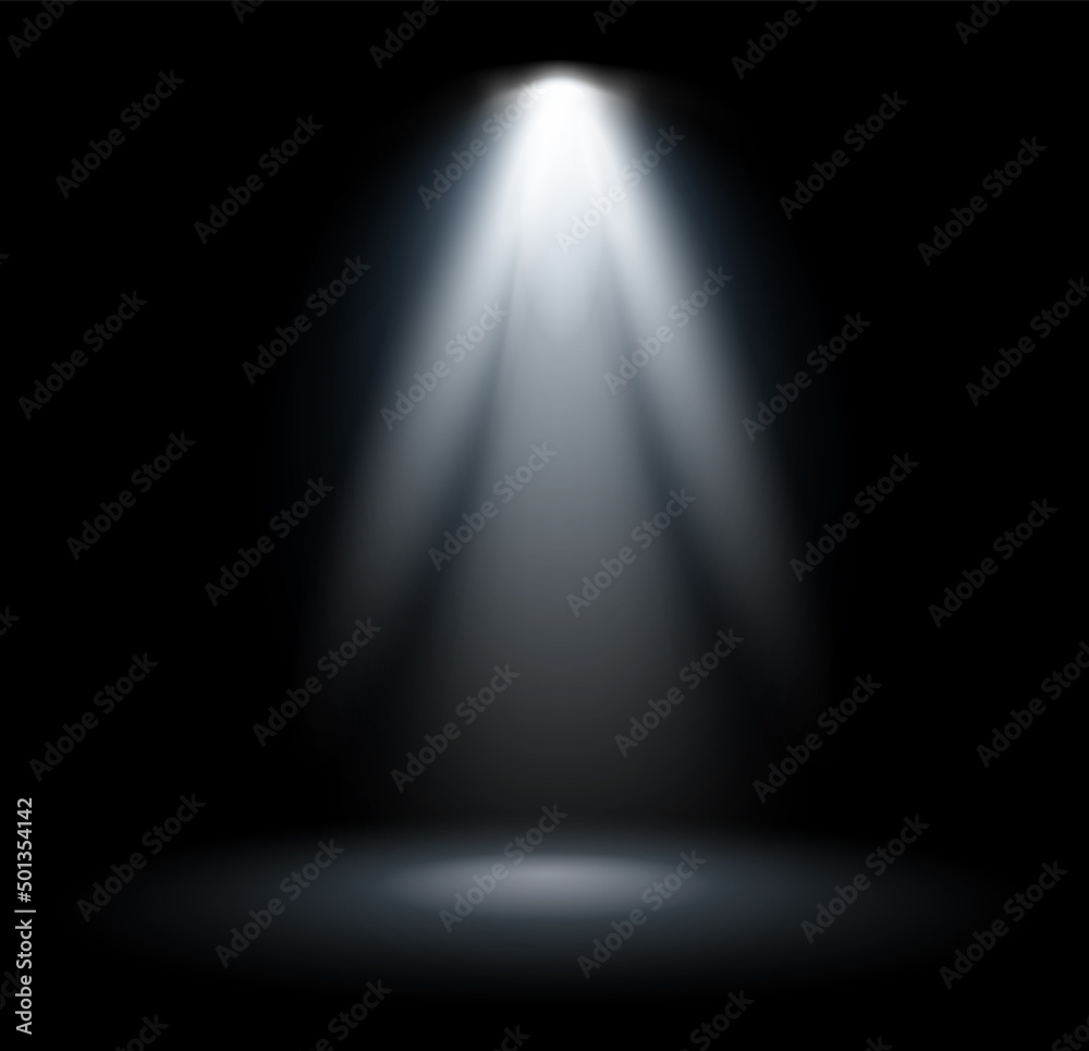 Scene illumination lamp with light glow. Realistic mockup Scene illumination lamp with light glow. Realistic mockup
