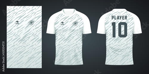 white football jersey sport design template