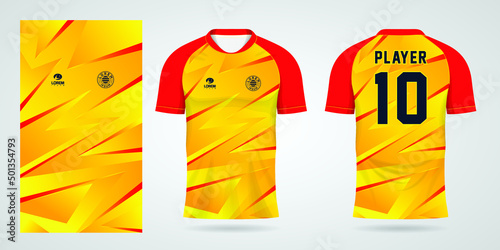 yellow football jersey sport design template