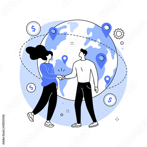 International business abstract concept vector illustration.