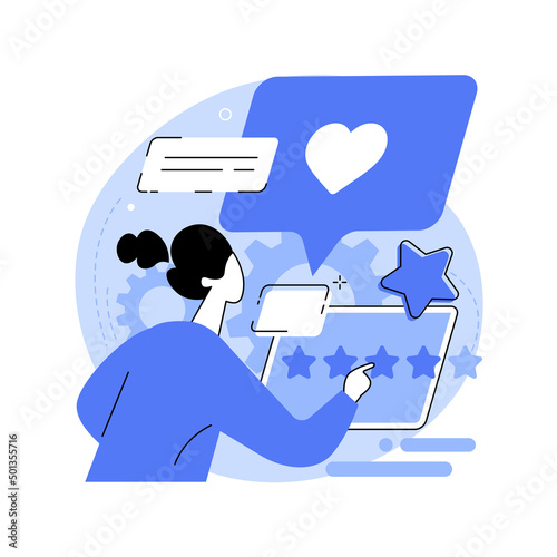Customer feedback abstract concept vector illustration.