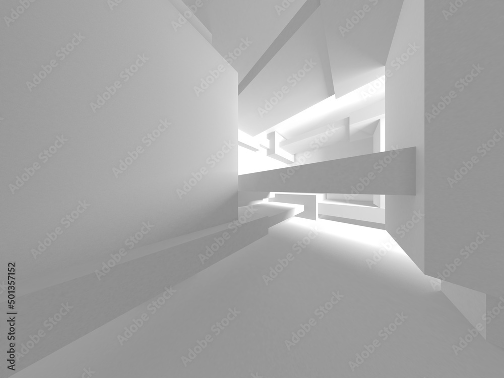 Obraz premium White Modern Background. Abstract Building Concept
