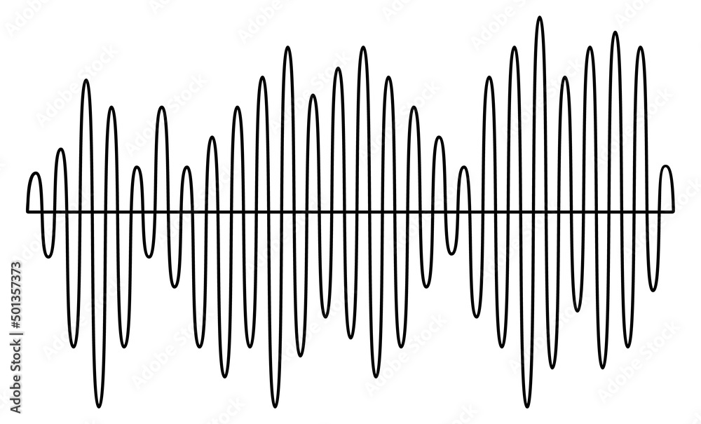 Voice record line. Digital pulse signal icon