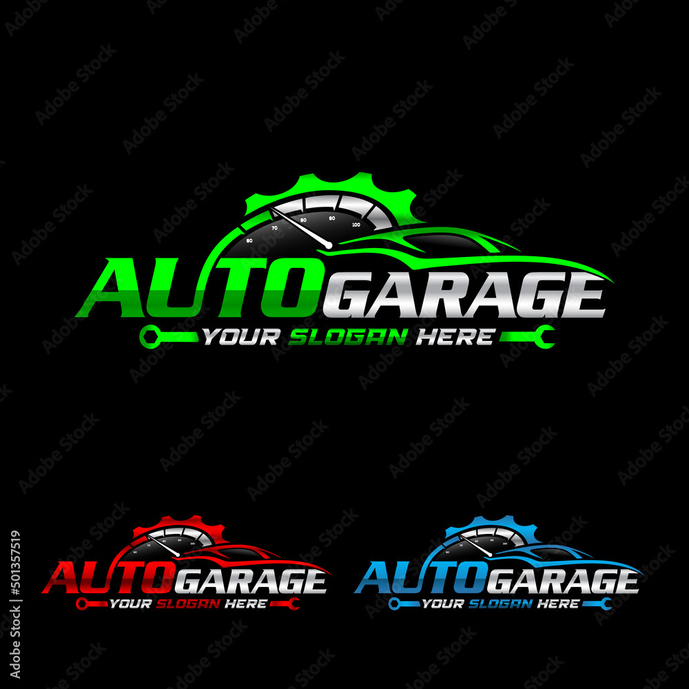 Vecteur Stock Auto garage company Logo. Auto repair service logo