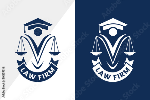 Law firm logo design, Lawyer logo vector template 