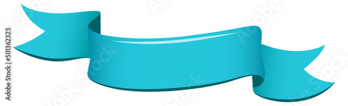 Blank ribbon. Blue banner scroll. Title template